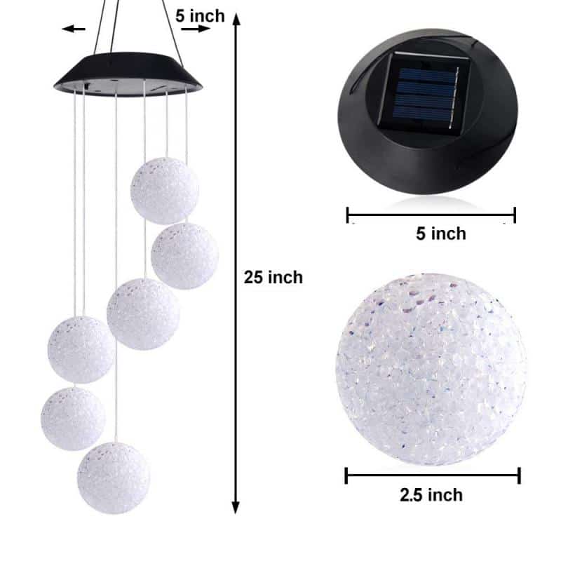 Solar Powered LED Wind Chimes