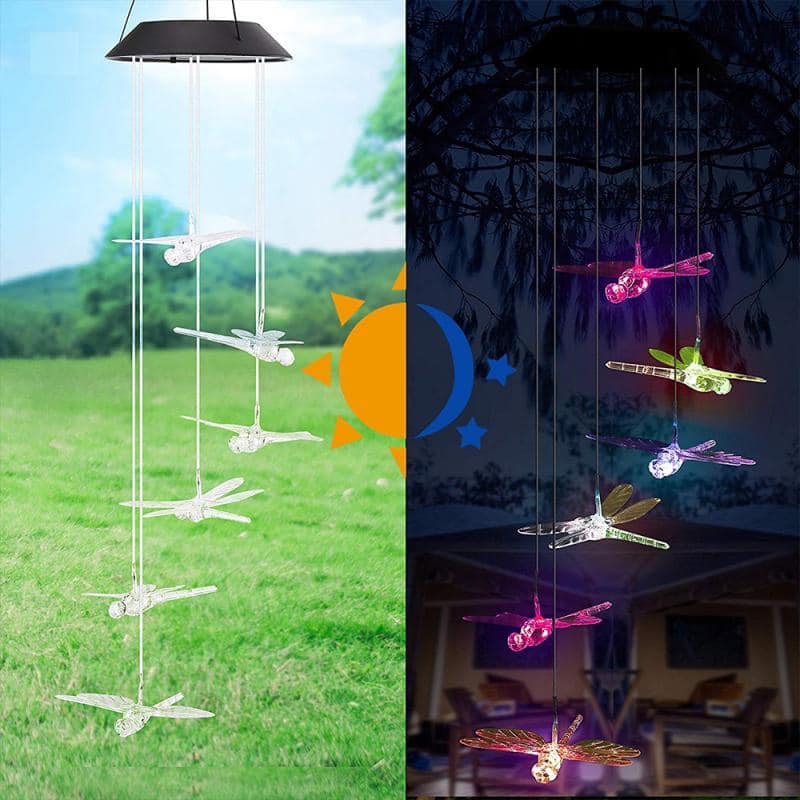 Solar Powered LED Wind Chimes