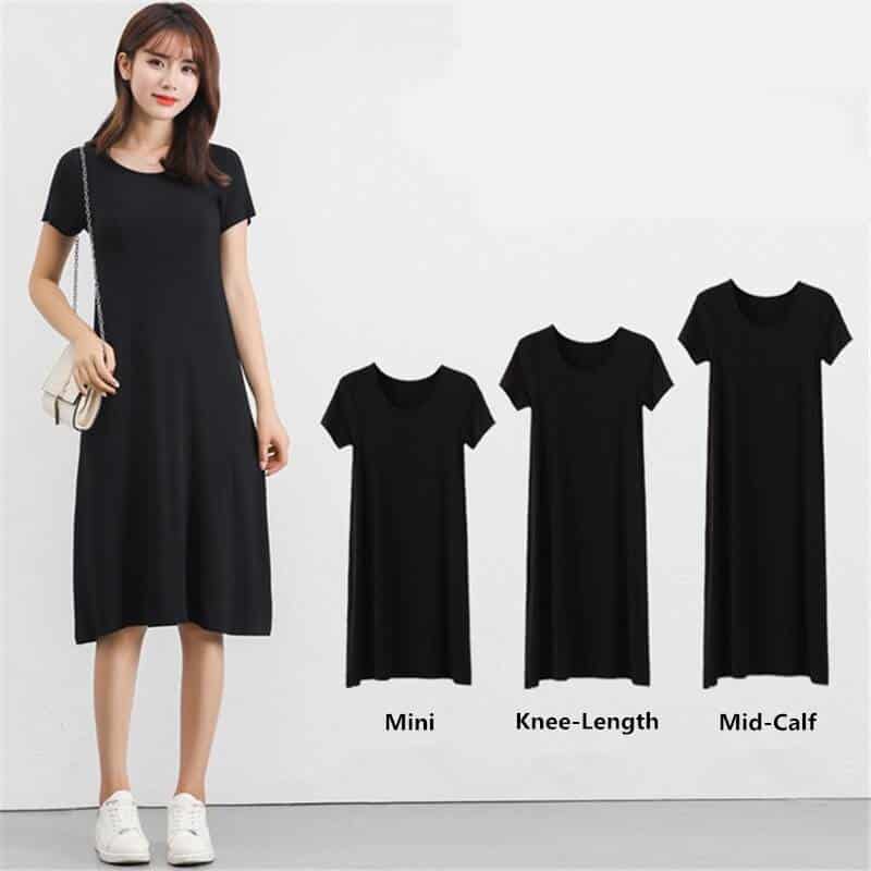 Women's Modal Knitted Summer T-Shirt Dress