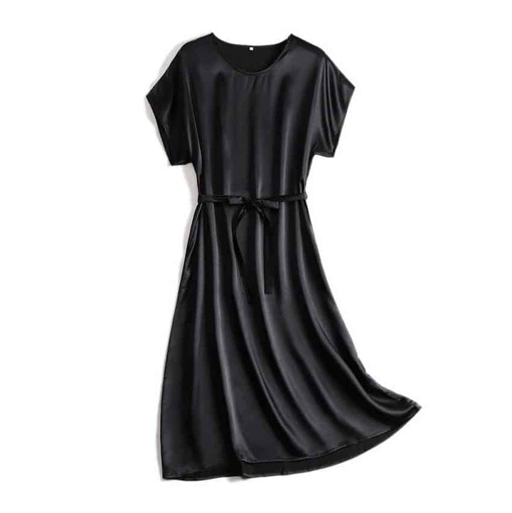 Women's Summer Plain Silk Dress