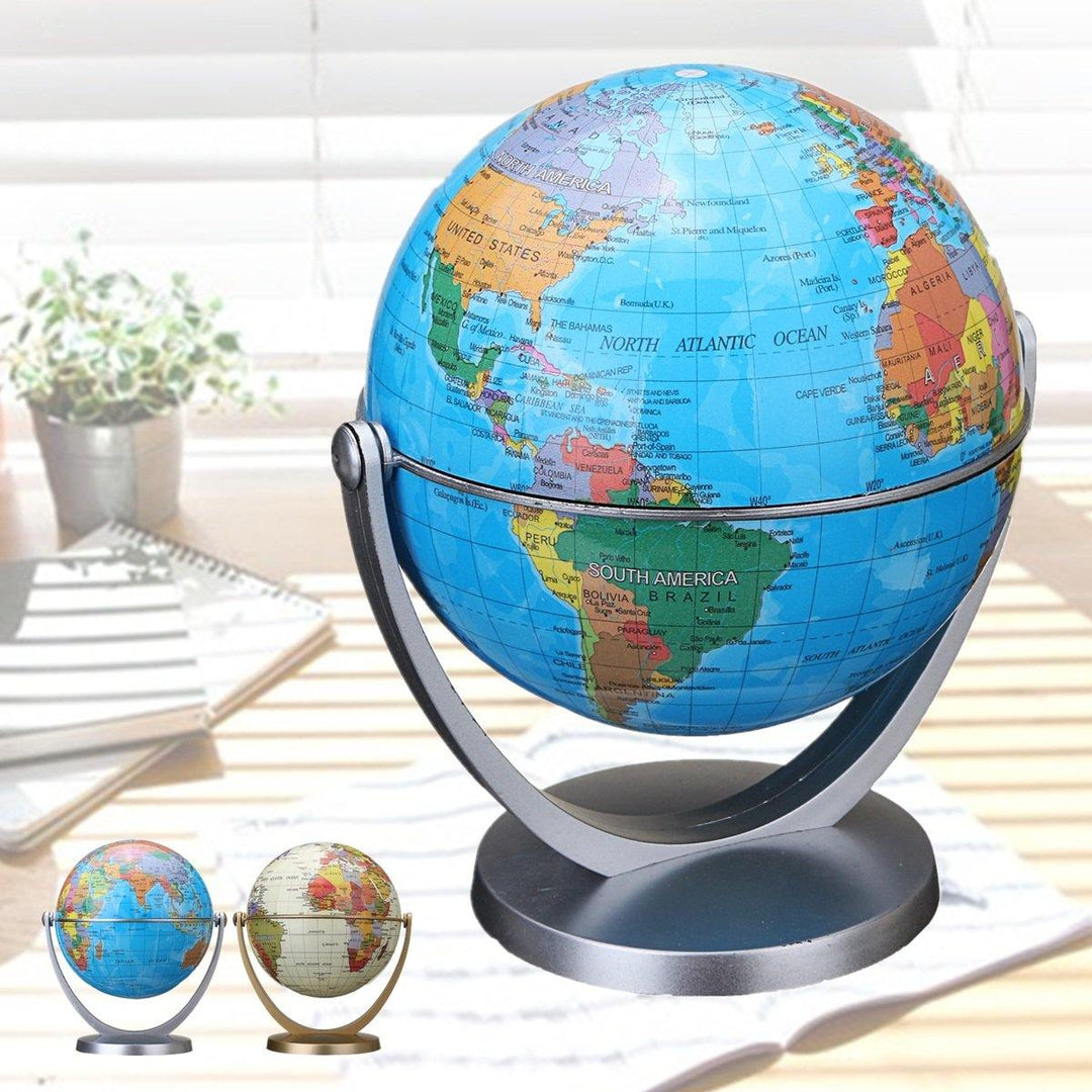 360 Dregee Rotating Globes Earth Ocean Globe World Geography Map Table Desktop - MRSLM