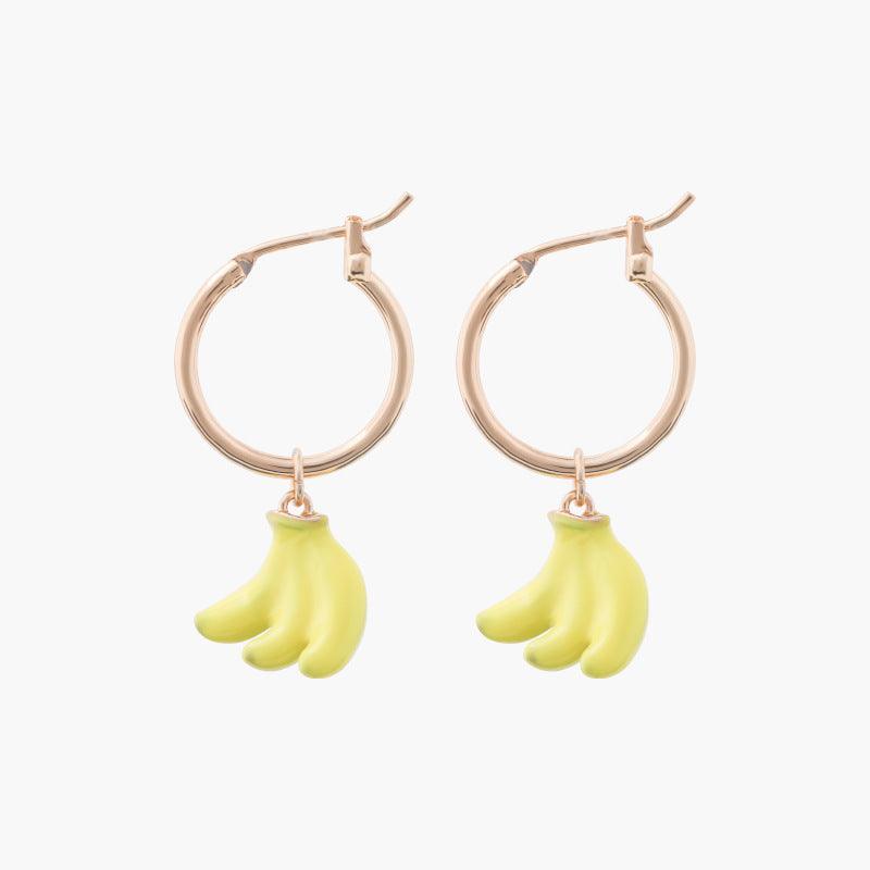 Fruit Banana Earrings S925 Silver Post - MRSLM