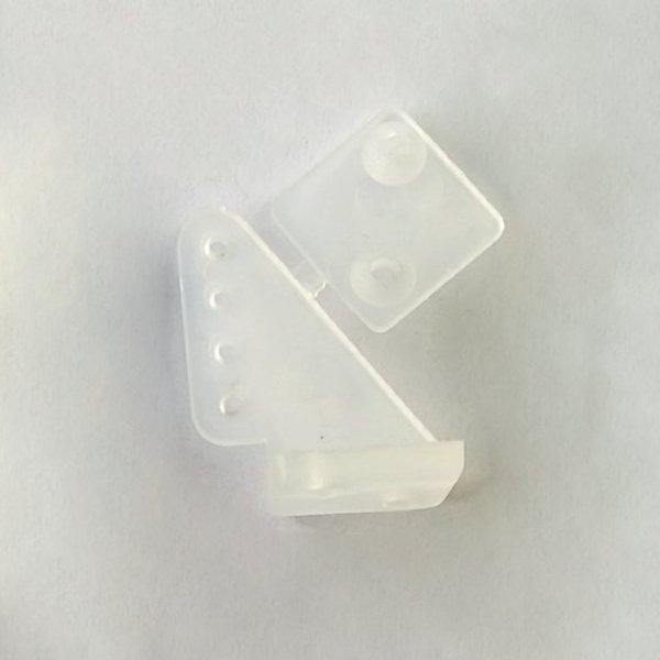 10Pcs Plastic Triangle Servo Horn Grey White Transparent 20x16x11.5mm For RC Airplane - MRSLM