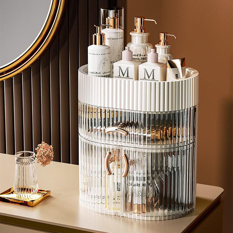 Cosmetics Storage Box Dustproof Desktop Dresser - MRSLM