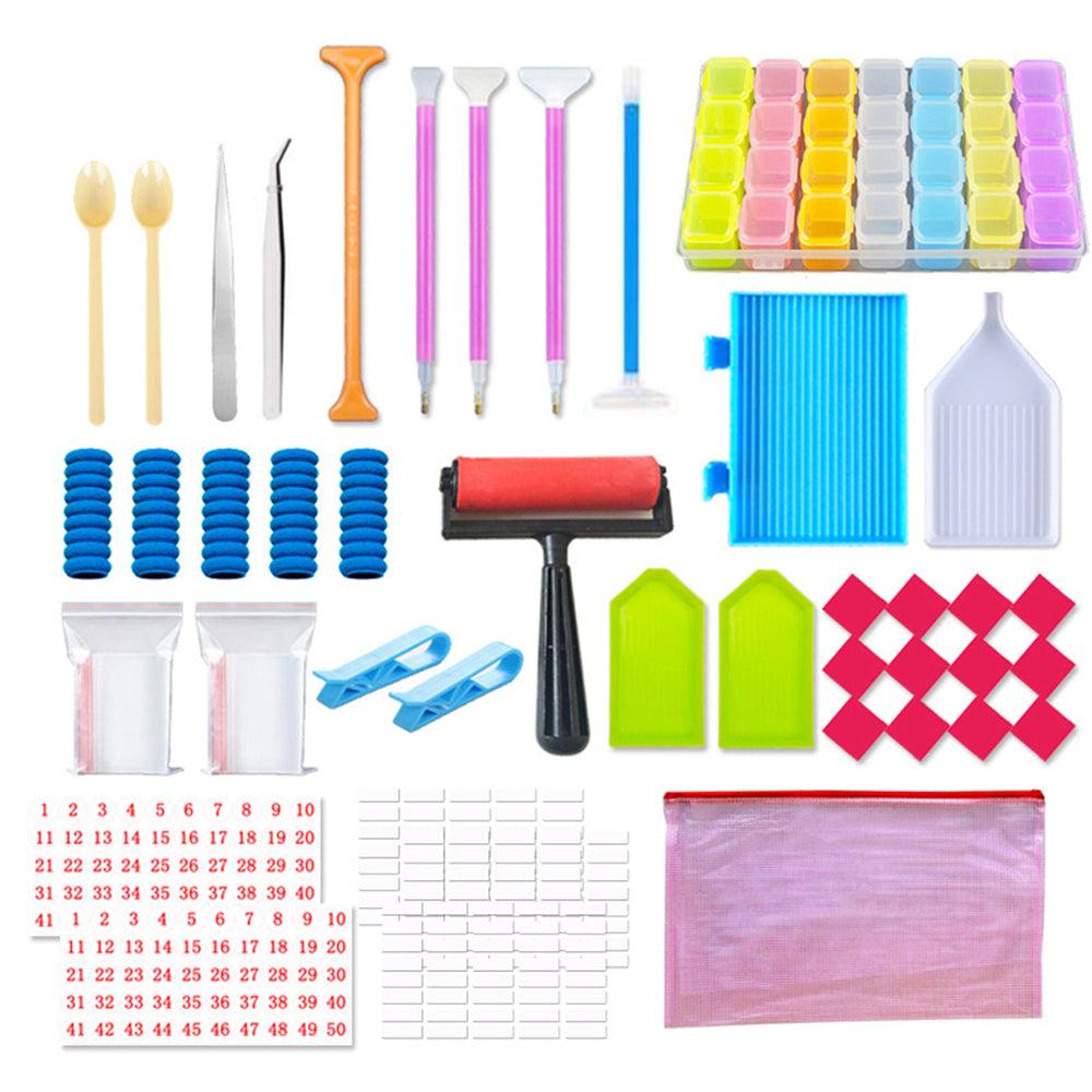 60Pcs Diamond Painting Tool Set Diamond Embroidery Box 5D DIY Accessories Art Craft Diamond Painting Kits for Adults - MRSLM