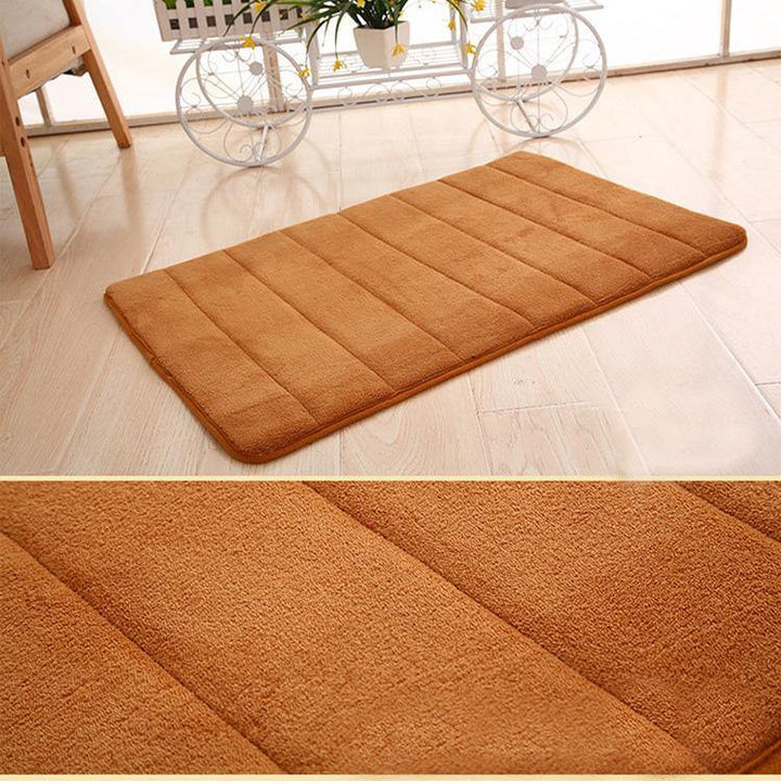 Honana WX-336 New Thickened Coral Velvet Memory Foam Slow Rising Rug Bathroom Mat Soft Non-slip Plush Floor Carpet - MRSLM