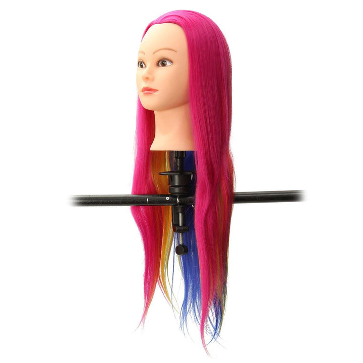 8 Colors Salon Hairdressing Braiding Practice Mannequin Hair Training Head Models With Clamp Holder - MRSLM