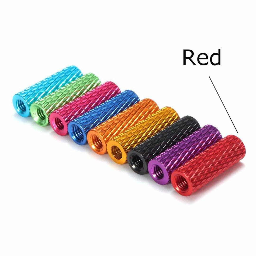 Suleve™ M3AS2 10Pcs M3 10mm Knurled Standoff Aluminum Alloy Anodized Spacer - MRSLM