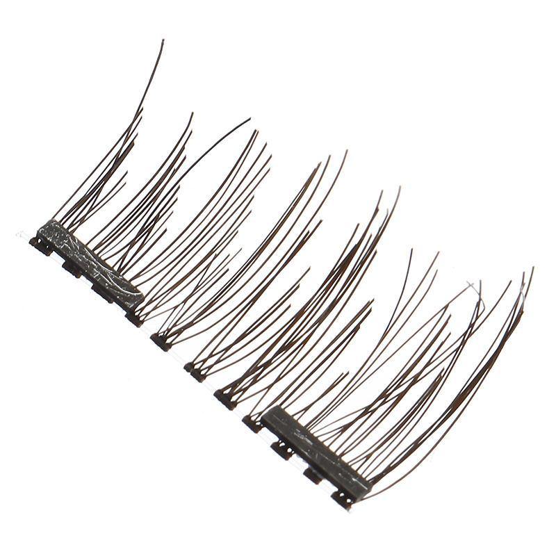 8Pcs/2 Pairs Dual Magnetic 3D False Eyelashes Long Natural Eyelashes Extension - MRSLM