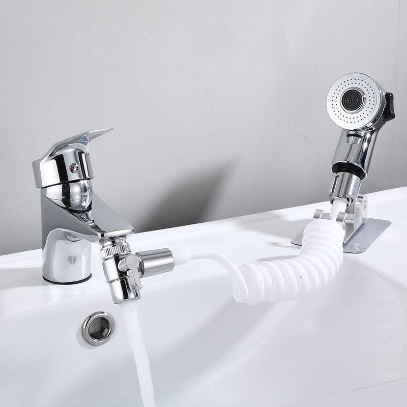 Bathroom Bathtub Wash Face Basin Water Tap External Shower Hand Held Spray Mixer Spout Faucet Tap Wall Mounted Kit Rinser Extension Set Hair Washing Pet Clean - MRSLM