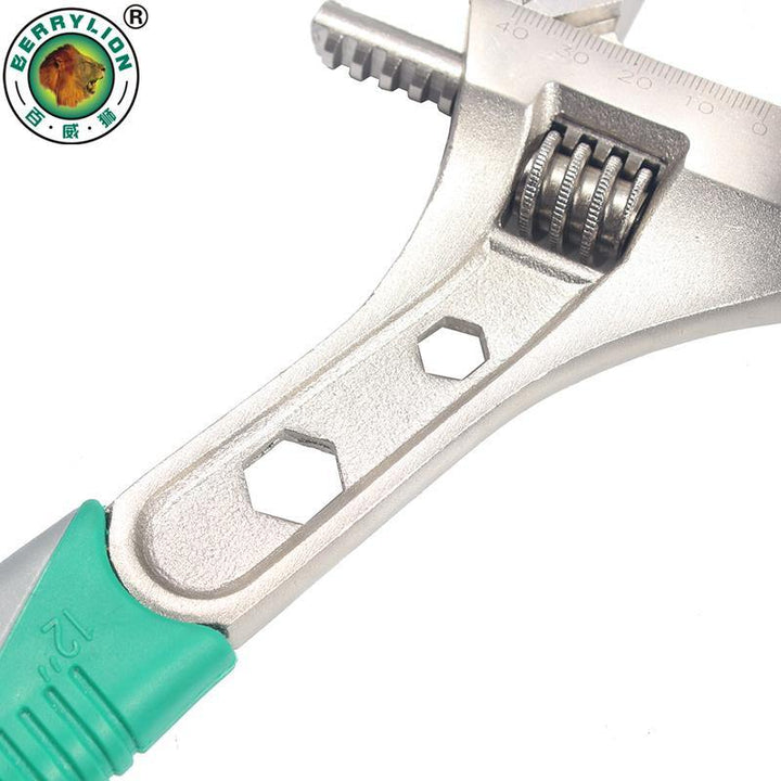 BERRYLION Adjustable Universal Wrench Spanner 6/8/10/12Inch Wrench Set With Allen Key Ratchet Wrench Hand Tools - MRSLM