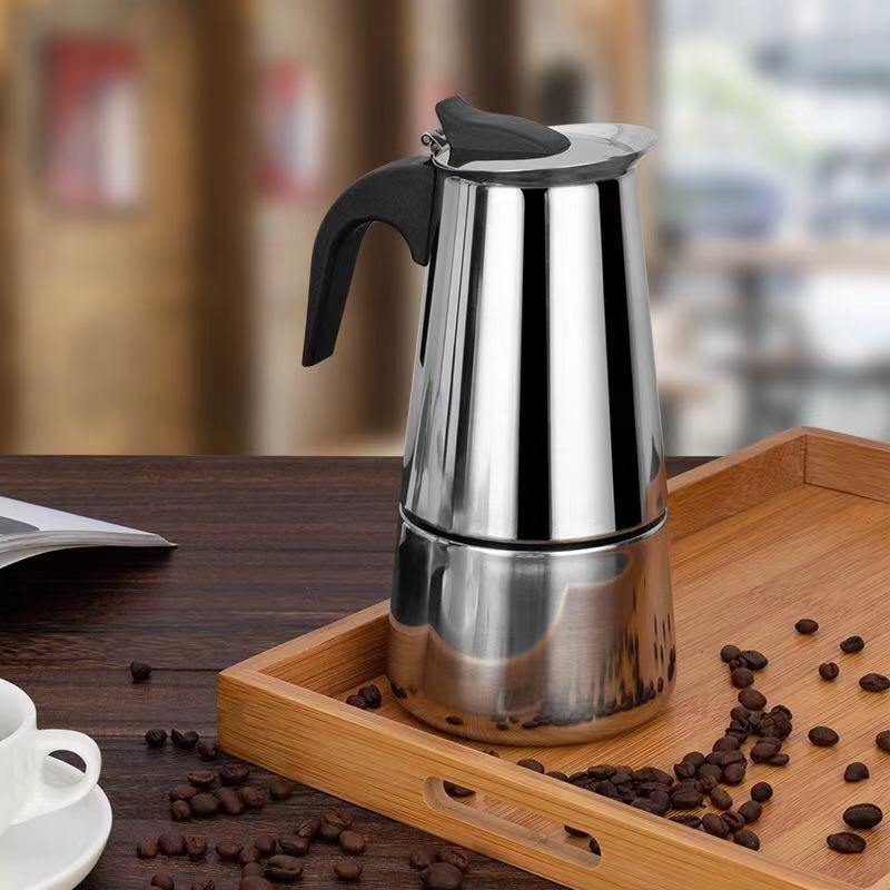 Stainless Steel Mocha Espresso Percolator Coffee Pot Stainless Steel Coffee Cup - MRSLM