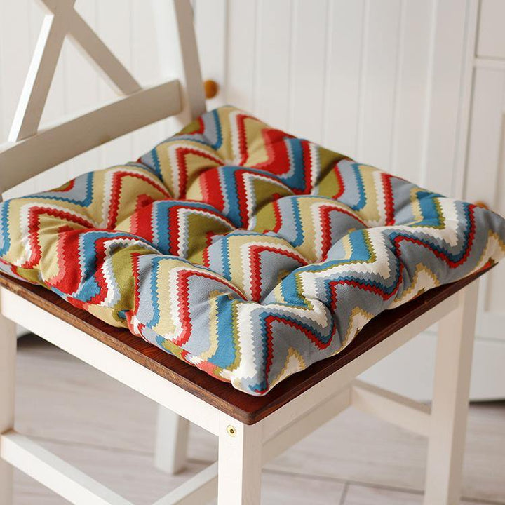 Korean Style Striped Chair Cushion Fashion fabric Elasticity Cotton Seat Cushion - MRSLM