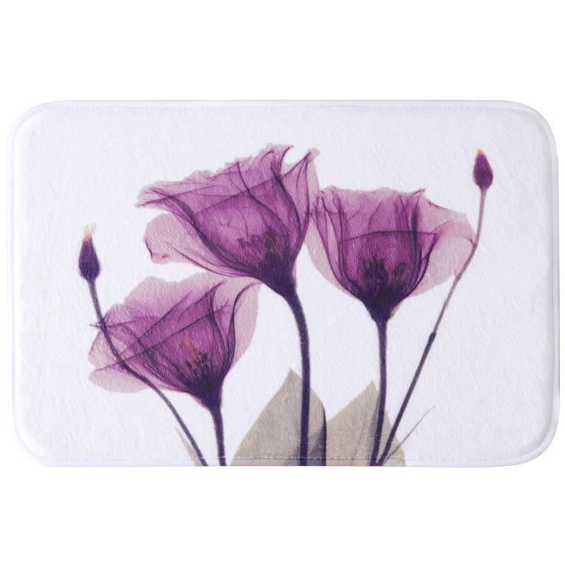 Memory Foam Chronic Rebound 3D Printing Lotus Absorbent Non-slip Mat Lotus Flowers Pattern Home Children's Room Floor Cushion Kitchen Area Rugs Bathroom Carpets - MRSLM