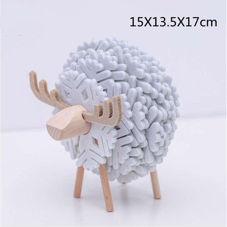 Sheep Elk Anti-Skid Absorbent Insulation Tea Ceremony Felt Coaster Japanese Style Creative Home Office - MRSLM