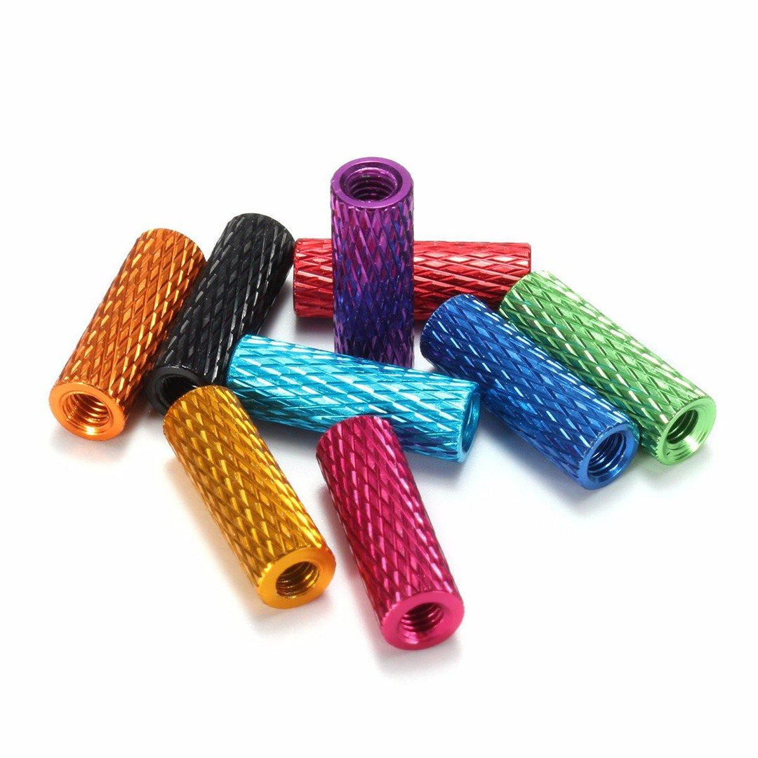 Suleve™ M3AS2 10Pcs M3 10mm Knurled Standoff Aluminum Alloy Anodized Spacer - MRSLM