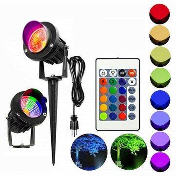 10W RGB LED Flood Spot Light Waterproof Outdoor Garden Landscape Path Lawn Lamp AC85-265V - MRSLM