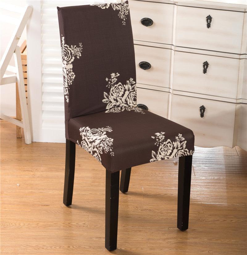 Honana WX-915 Elegant Flower Landscape Elastic Stretch Chair Seat Cover Dining Room Home Wedding Decor - MRSLM