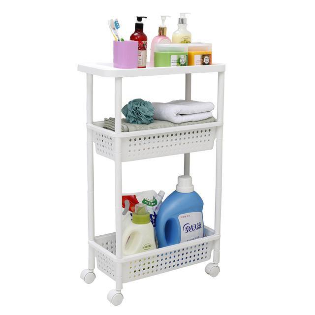 Kitchen Bathroom Multi-Layer Racks Quilted Storage Rack Living Room Hollow Slitting Rack - MRSLM