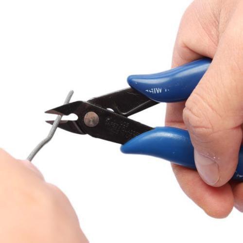 Ctrical Wire Cable Cutters Cutting Side Snips Flush Pliers + BAKU BK-108 Ergonomic Professional Stainless Steel Precision Mini Pliers Long Nose Pliers - MRSLM