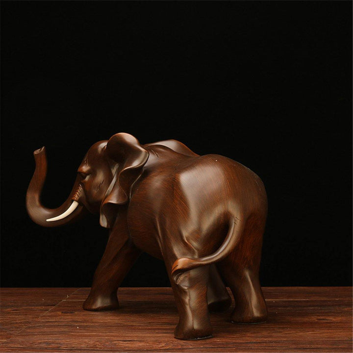 Resin Elephant Statue Fortune Mascot Living Room Cabinet TV Office Home Decorations - MRSLM