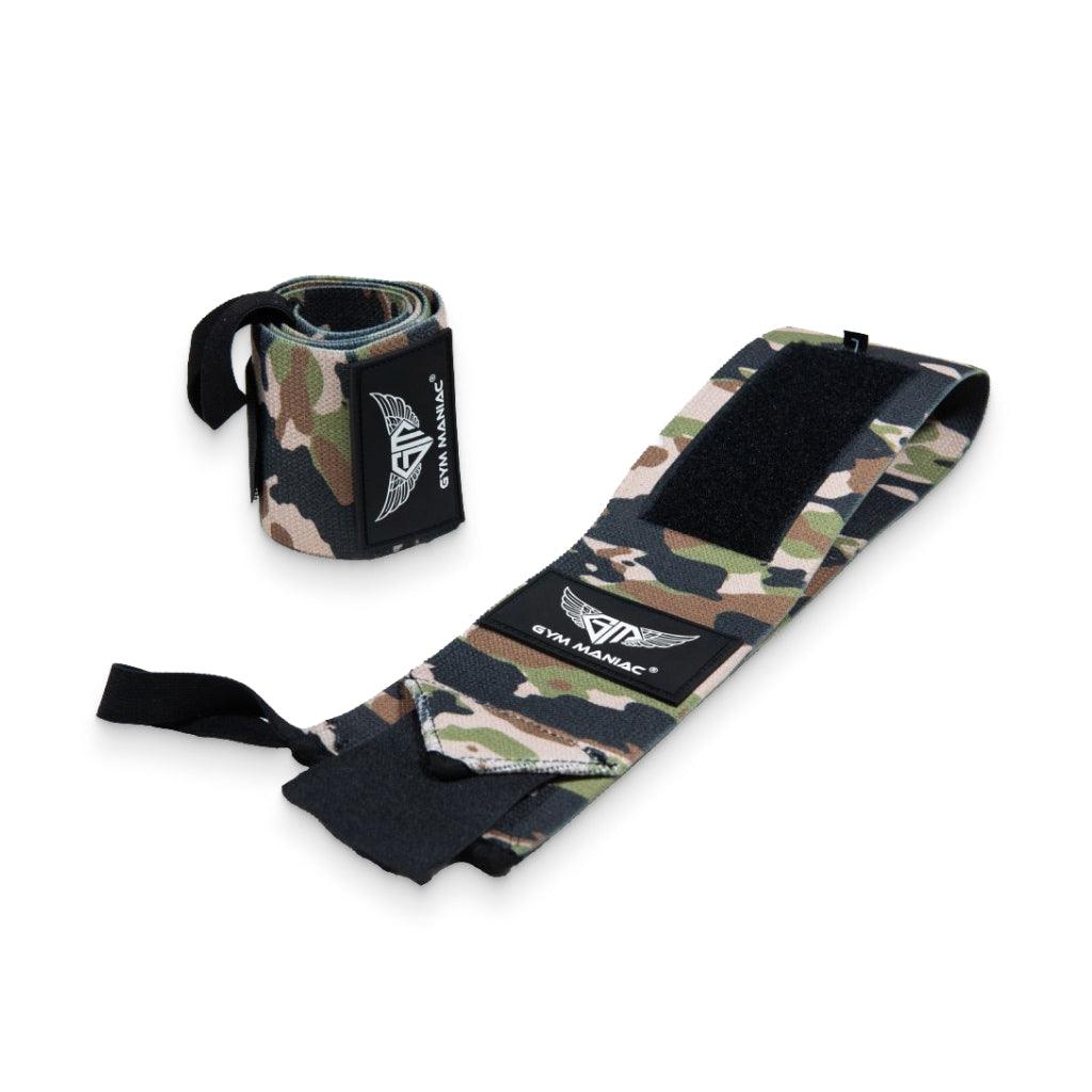 Gym Maniac Brown Camo GM Weightlifting Wrist Wraps - MRSLM