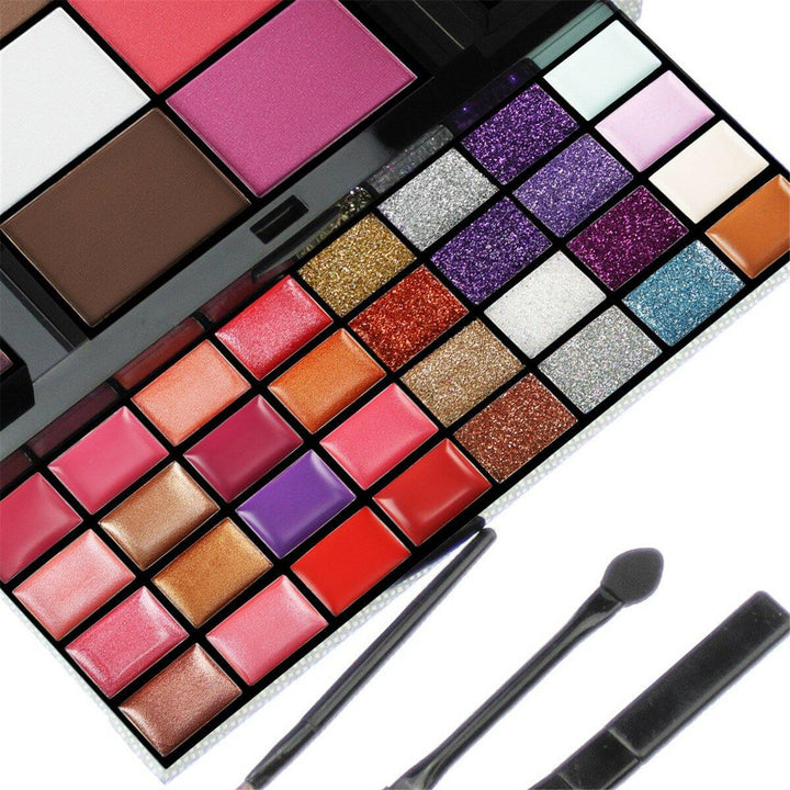 74 Color Eye Shadow Set Lip Gloss Blush Foundation Cream Glitter Eye Shadow Palette Makeup Set - MRSLM