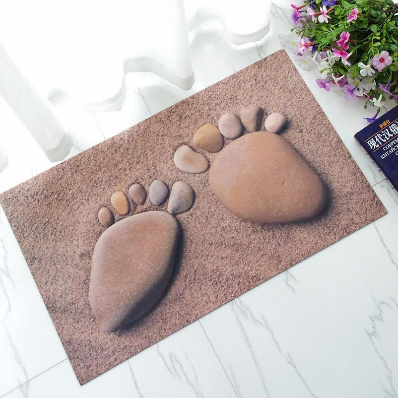 Rubber Doormat 3D Chic Home Rug Baby Foot Area Rug Carpet Bathroom Anti-slip Floor Mat - MRSLM