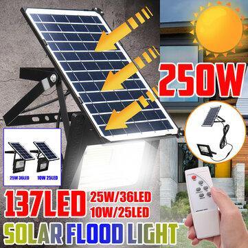 250W Solar Light LED Street Floodlight Garden Spotlight Remote Control - MRSLM