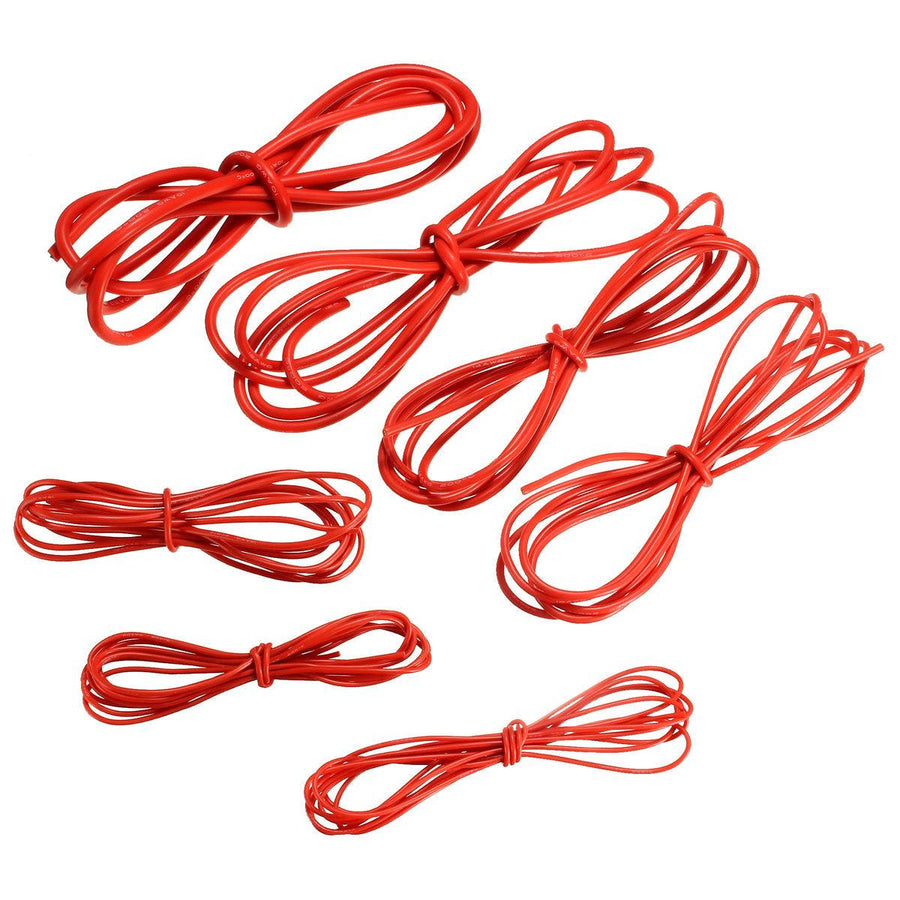 DANIU 2 Meter Red Silicone Wire Cable 10/12/14/16/18/20/22AWG Flexible Cable - MRSLM