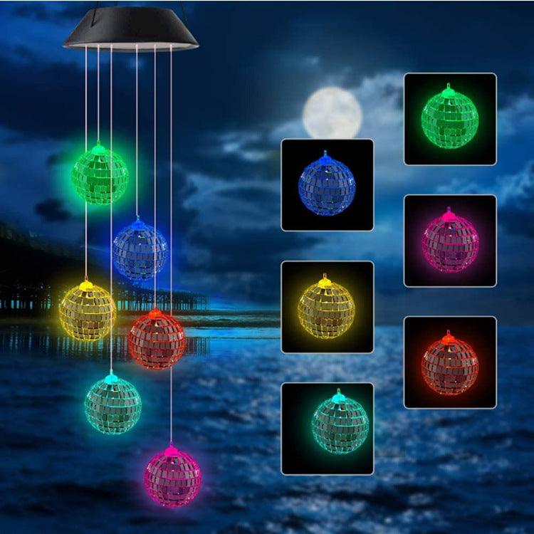 Outdoor Solar Wind Chime Lamp Hummingbird Butterfly Ball Wind Chime Garden Decoration - MRSLM