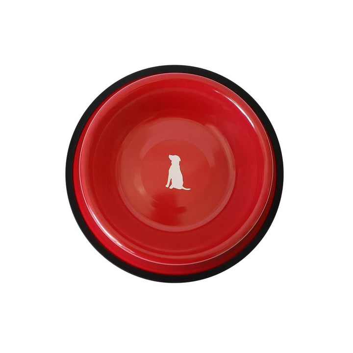 Red Non Skid Dog Bowl - MRSLM