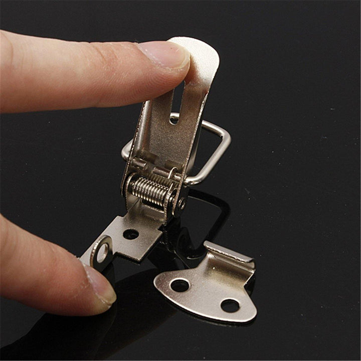 4PCS Case Box Chest Spring Stainless Tone Lock Toggle Latch Catch Clasp - MRSLM