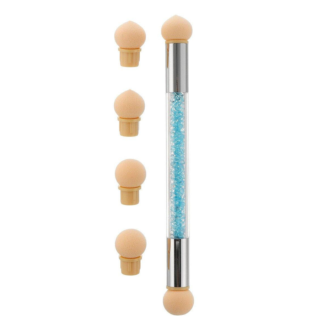 6Pcs Nail Tool Gradient Pen Halo Pen Light Therapy Point Color Glue Sponge Pen Double Head - MRSLM