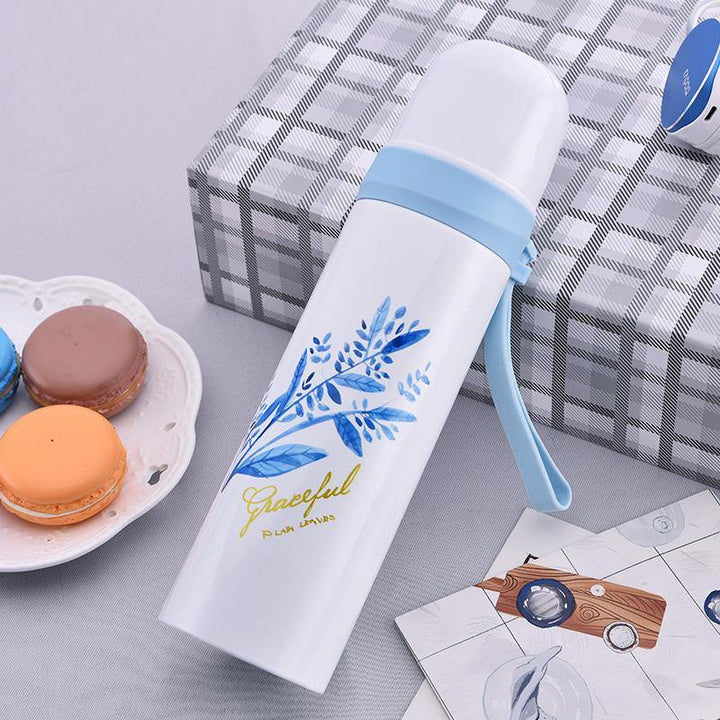 Flamingo Pattern Insulated Water Cup Portable Water Bottle Stainless Steel Material Bottle - MRSLM