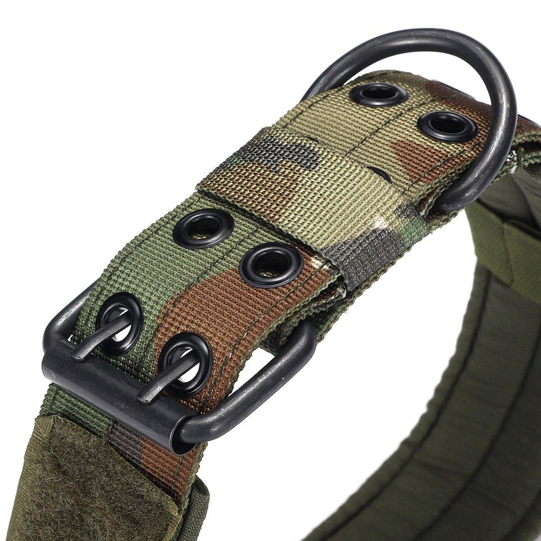 XL Tactical Military Adjustable Dog Training Collar Nylon Leash w/Metal Buckle - MRSLM