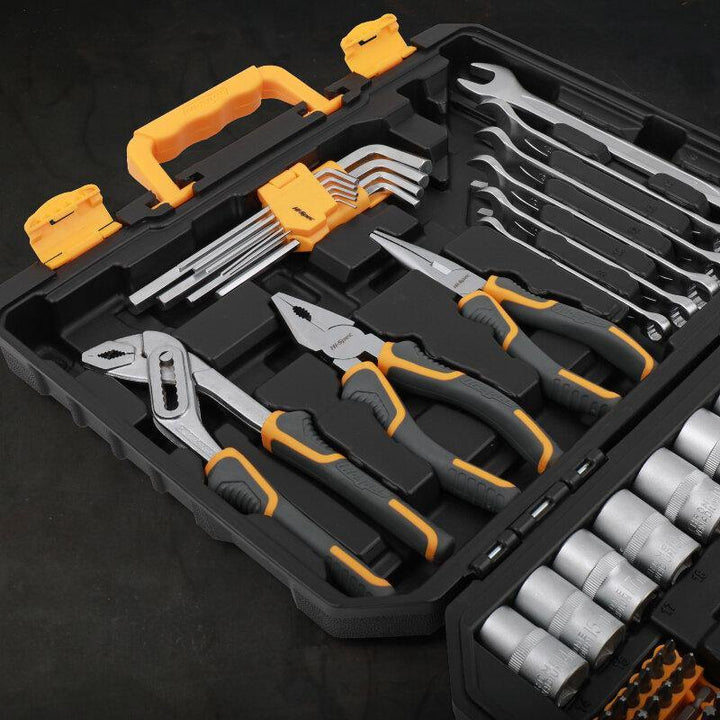 Hi-Spec 89pcs Mechanic's Hand Tool Kit Set Tools for Auto 1/2 1/4 Professional Socket Wrench Combination Tool Set with Toolbox - MRSLM