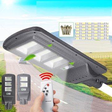 Solar Street Light 96/144LED Wall Lamp Light+Radar Sensor Remote Controller - MRSLM