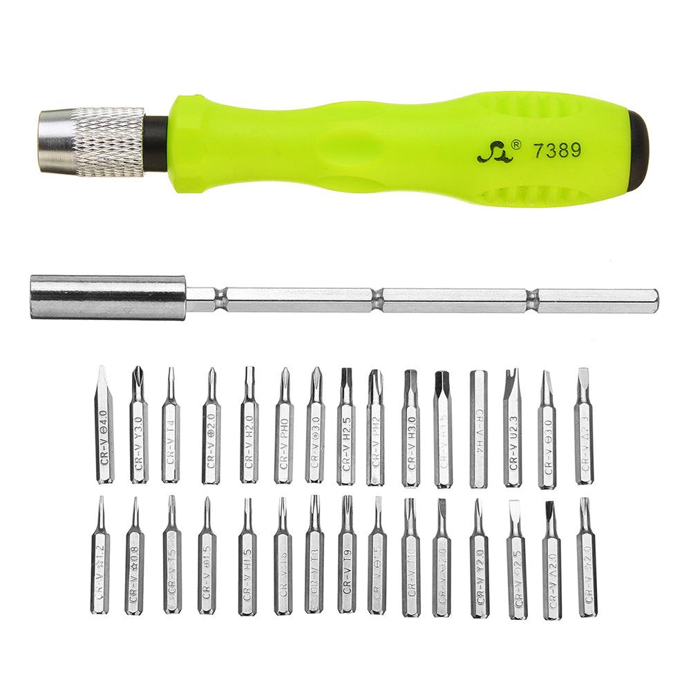 32 in 1 Precision Screwdriver Set Magnetic Screwdriver Set Phone Mobile iPad Camera Maintenance Tool Phillips Slotted Torx Hex Triangle Screwdriver - MRSLM