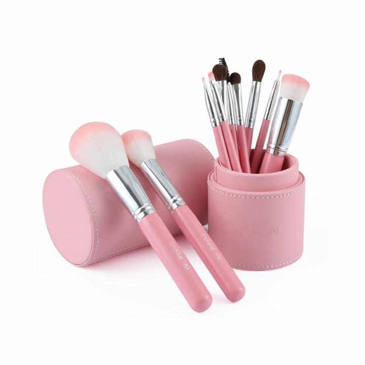 10-Piece Pink Makeup Brush Set - MRSLM