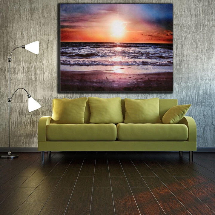 30*40 cm Sunset Beach Sofa Canvas Painting Wall Hanging Picture Canvas Home Office Wall Decoration no Frame - MRSLM