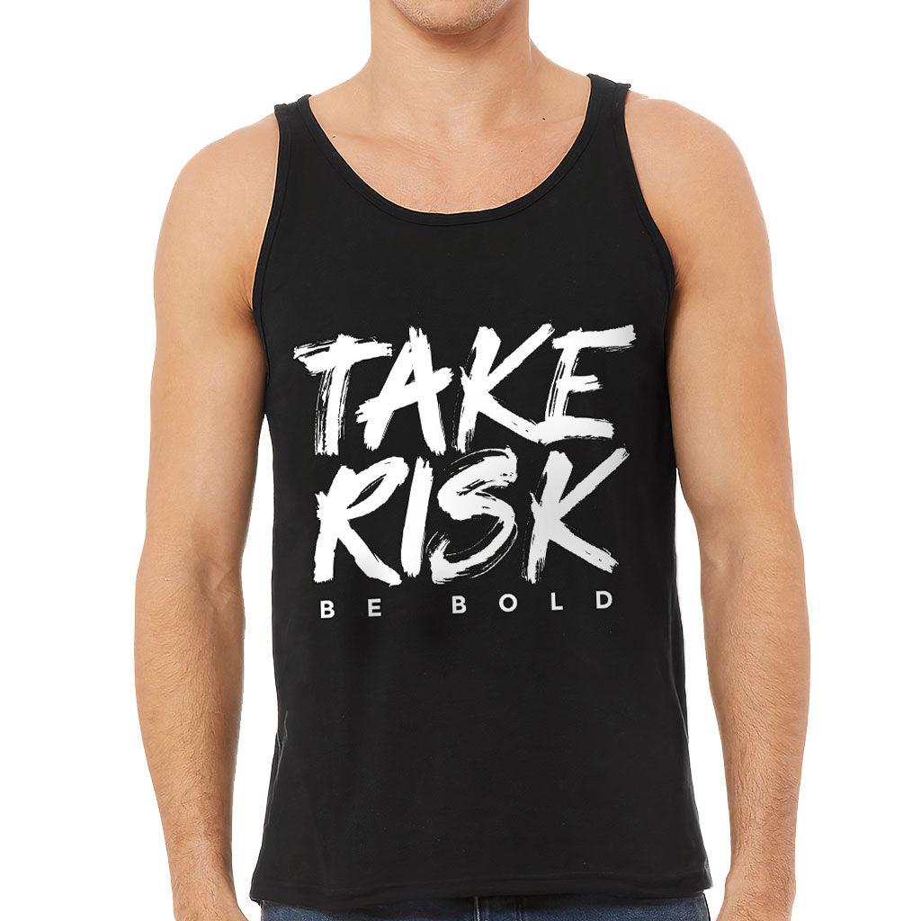 Take Risk Tank - Funny Workout Tank - Themed Jersey Tank - MRSLM