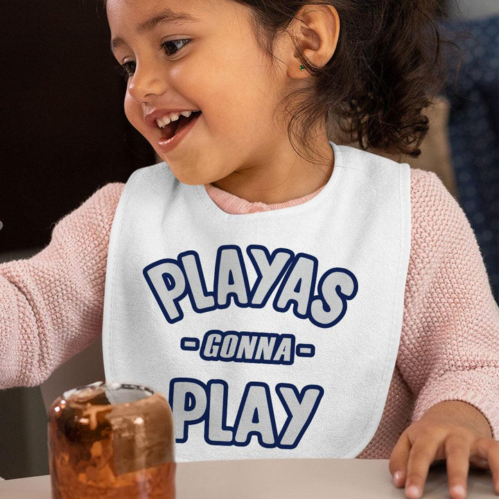 Playas Gonna Play Baby Bibs - Funny Baby Feeding Bibs - Themed Bibs for Eating - MRSLM