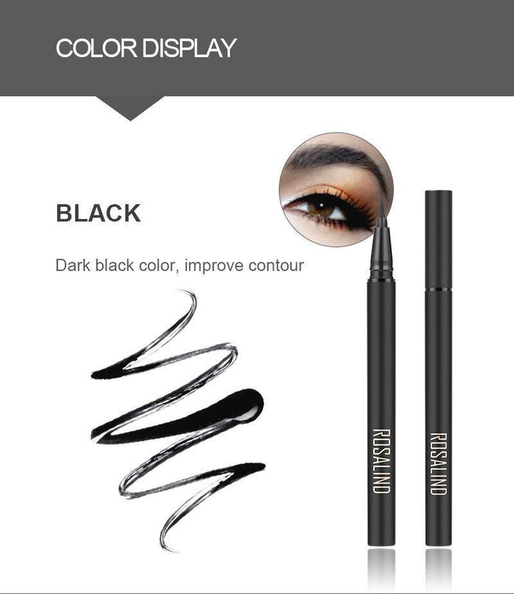 ROSALIND Eyeliner Arrow For Eyes Pencil Makeup Black Waterproof Eyeshadow Glitter Long-lasting Cosmetics Shiny Pen Eye Liner - MRSLM