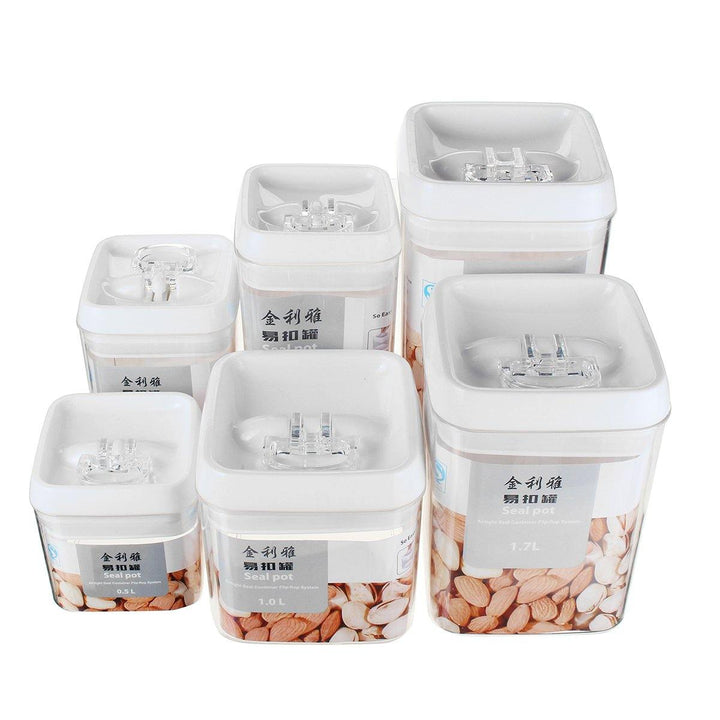 Airtight Kitchen Food Storage Container With Lid Vacuum Seal Cereal Food Fresh Keeping Box - MRSLM