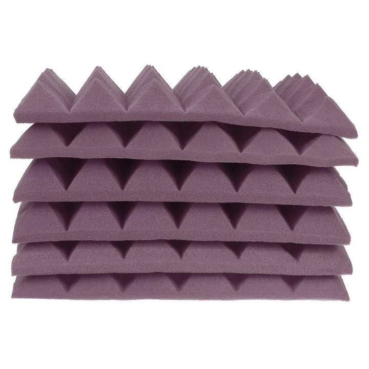 6Pcs Acoustic Panels Tiles Studio Soundproofing Insulation Closed Cell Foam - MRSLM