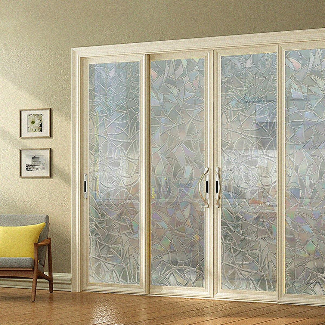 45x200cm 3D Window Films Privacy Film Static Decorative Film Non-Adhesive Squama - MRSLM