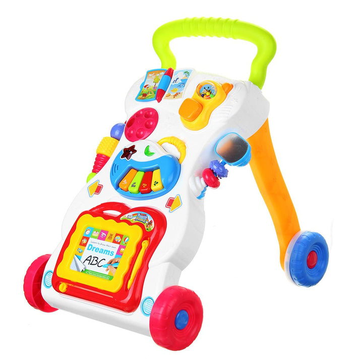 Baby Toys Learning Walker Music Stand Multi Function Play Center Toddler Educational Toys for Early Childhood - MRSLM