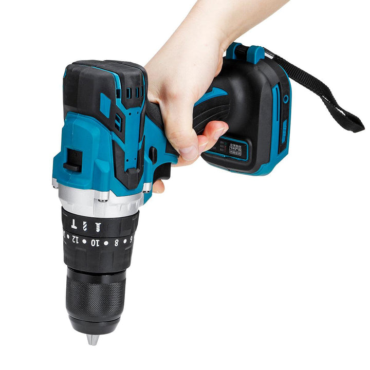 350N.m 3 In 1 Brushless Drill Brushless Impact Drill Driver Hammer Adapted To 18V Makita Battery - MRSLM