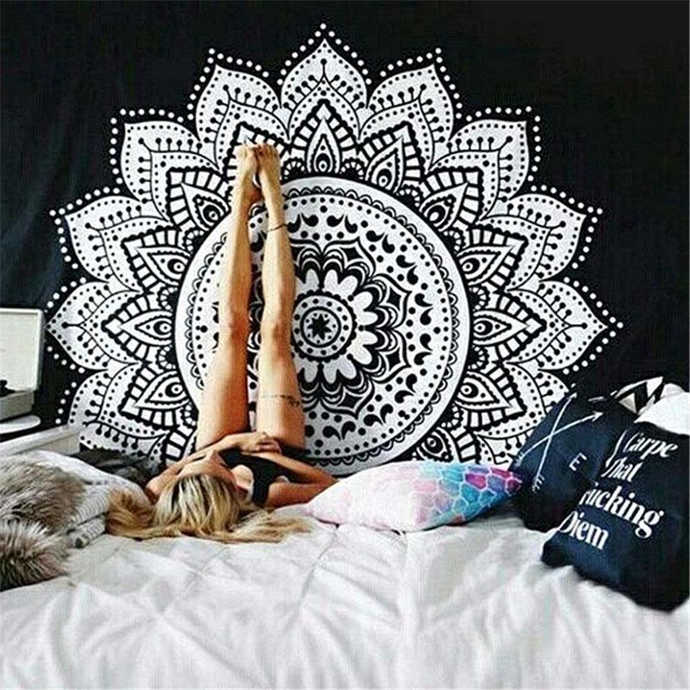 Indian Mandala Tapestry Wall Hanging Sandy Beach Throw Rug Blanket Camping Tent Travel Mattress Bohemian Sleeping Pad Tapestry - MRSLM